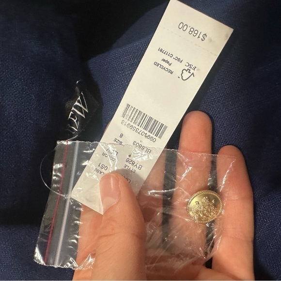 J crew Gamine shirtdress in linen dark evening blue - Picture 5 of 5